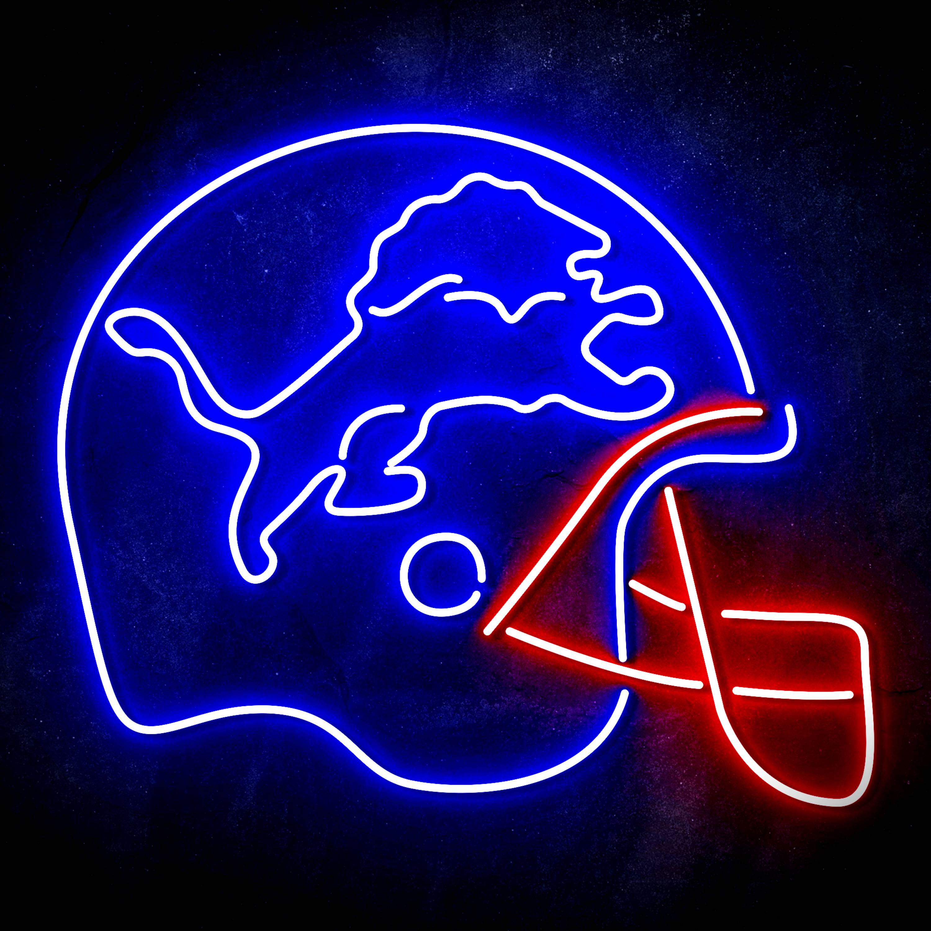 NFL Helmet Detroit Lions Flex Neon-like LED Sign