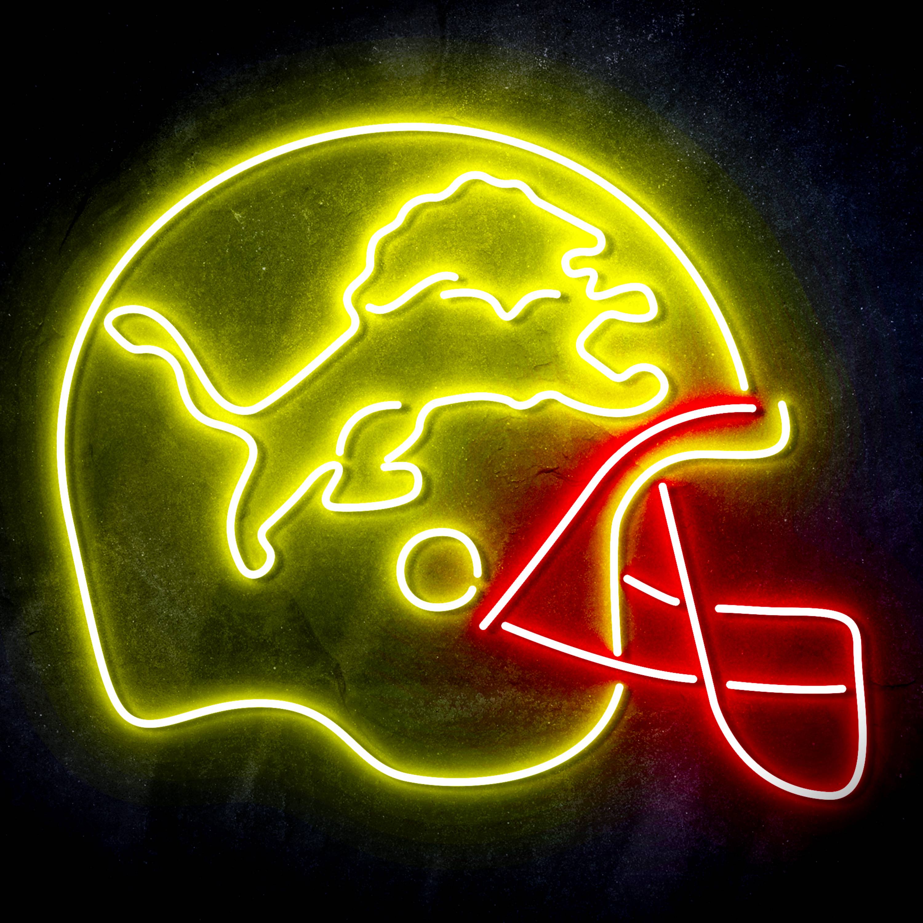 NFL Helmet Detroit Lions Flex Neon-like LED Sign