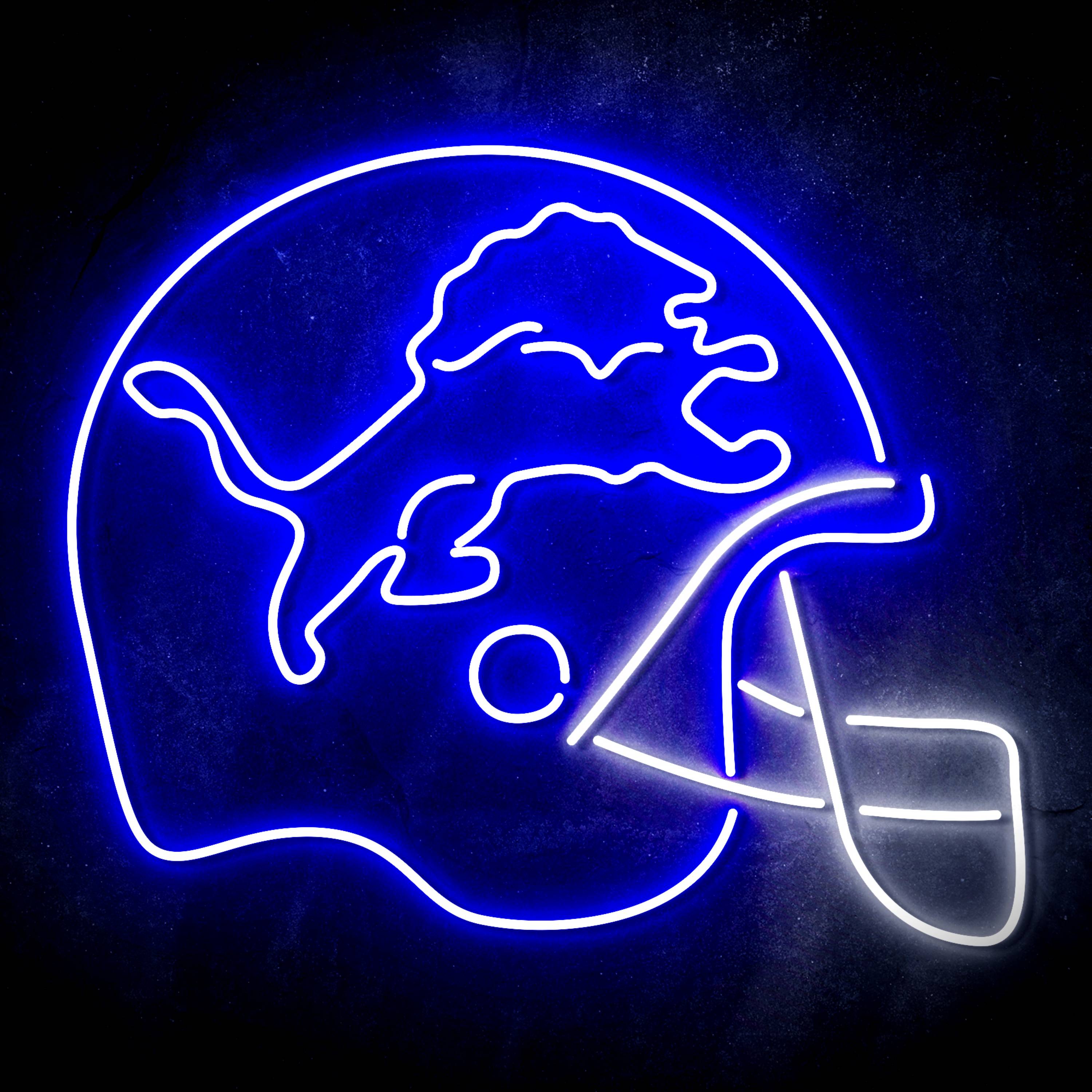 NFL Helmet Detroit Lions Flex Neon-like LED Sign