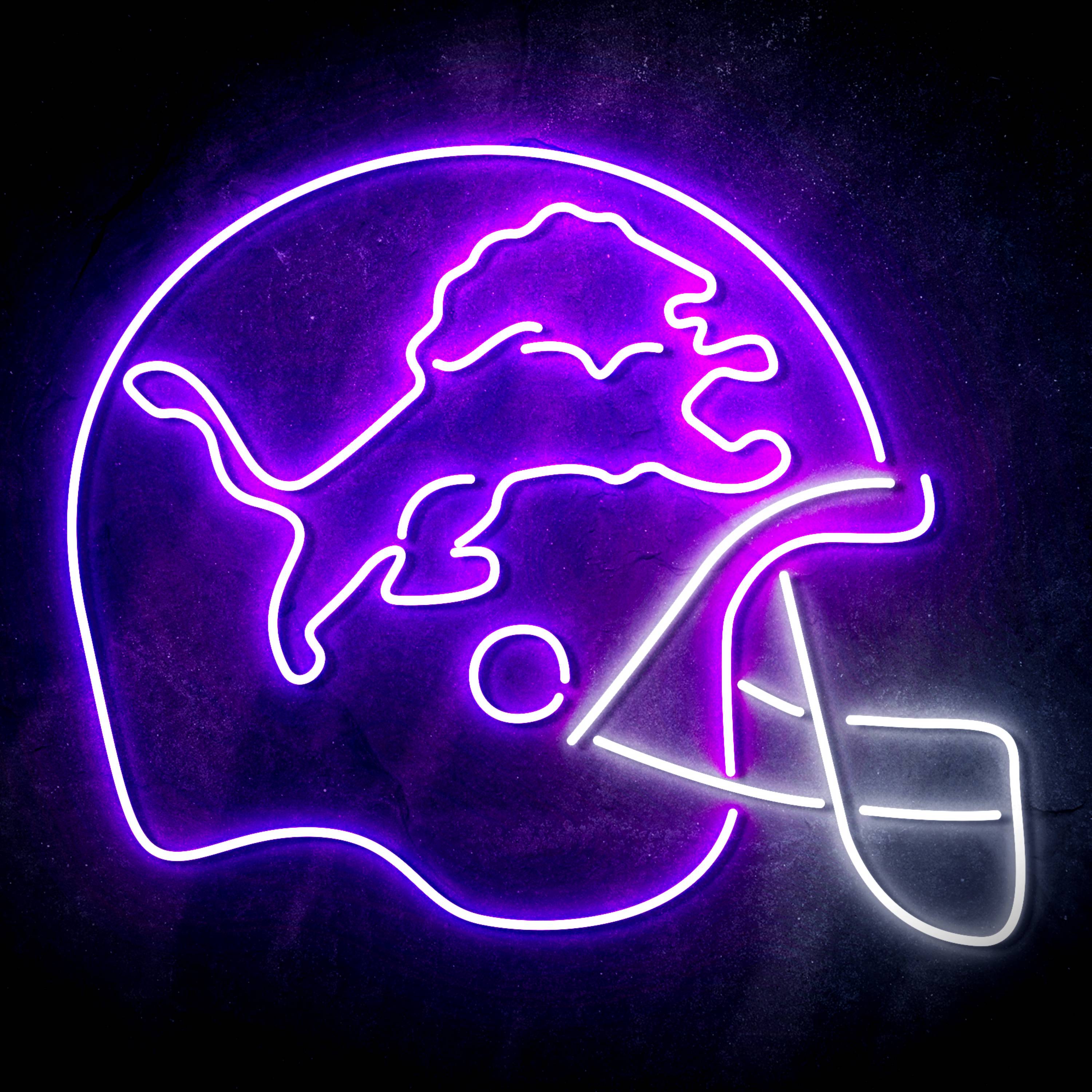 NFL Helmet Detroit Lions Flex Neon-like LED Sign