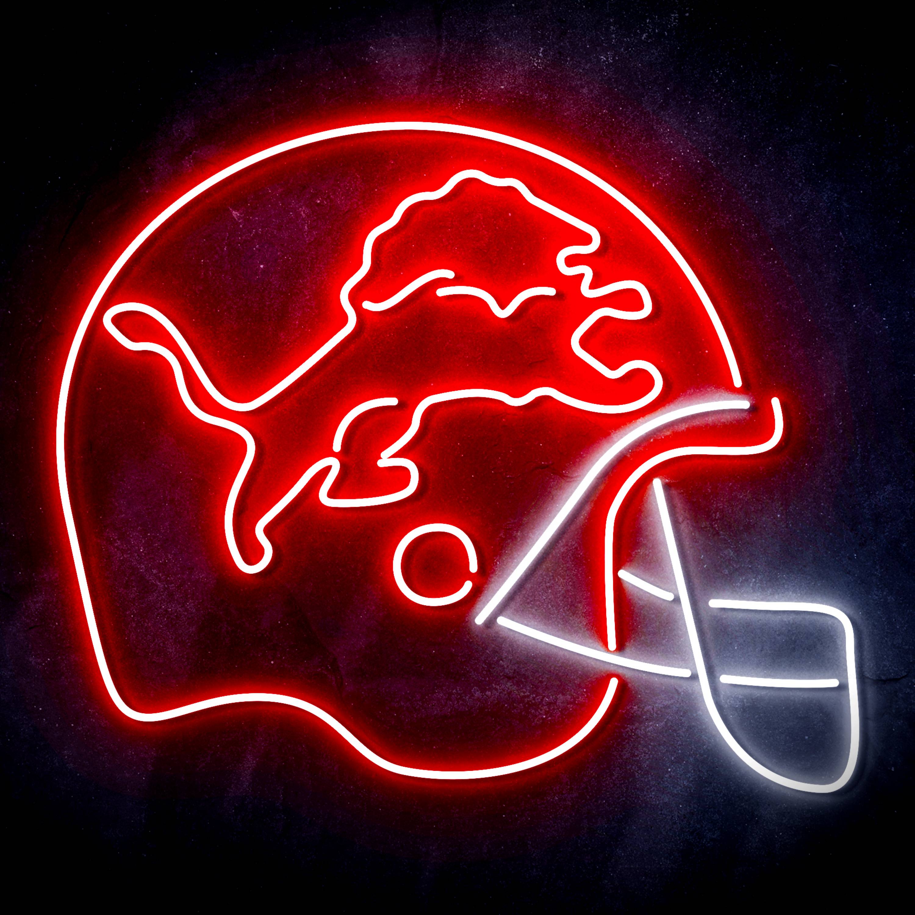 NFL Helmet Detroit Lions Flex Neon-like LED Sign