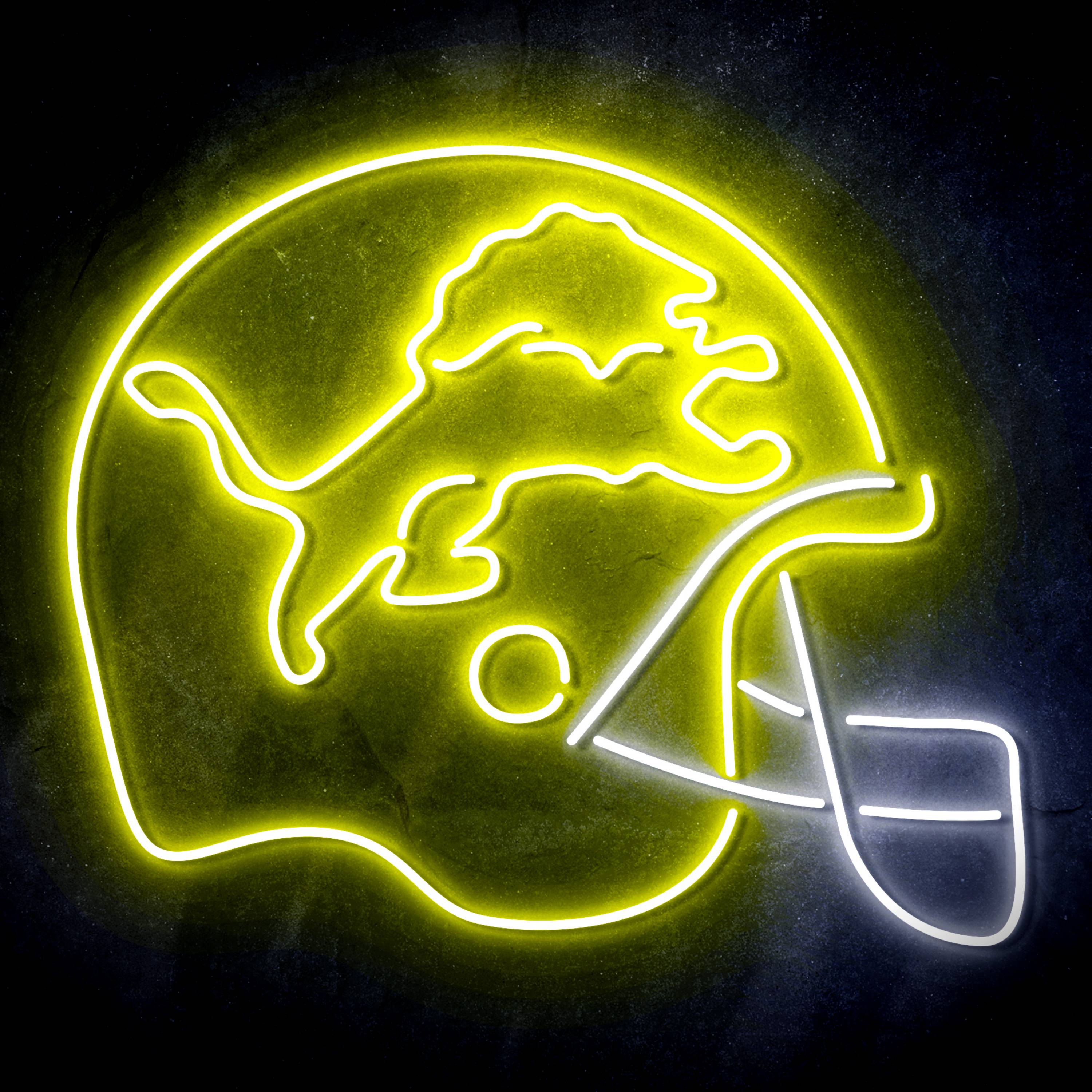 NFL Helmet Detroit Lions Flex Neon-like LED Sign