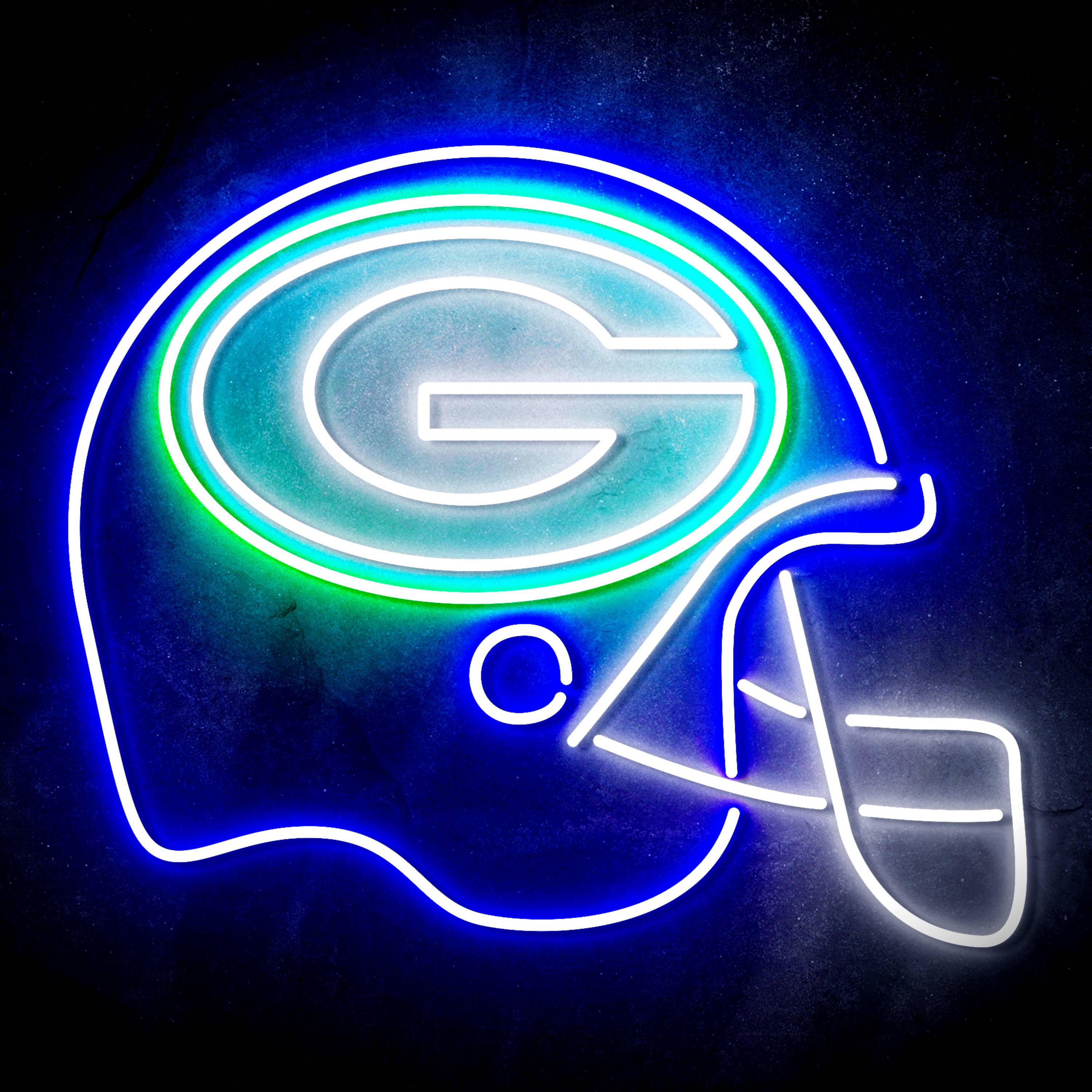 NFL Helmet Green Bay Packers Flex Neon-like LED Sign