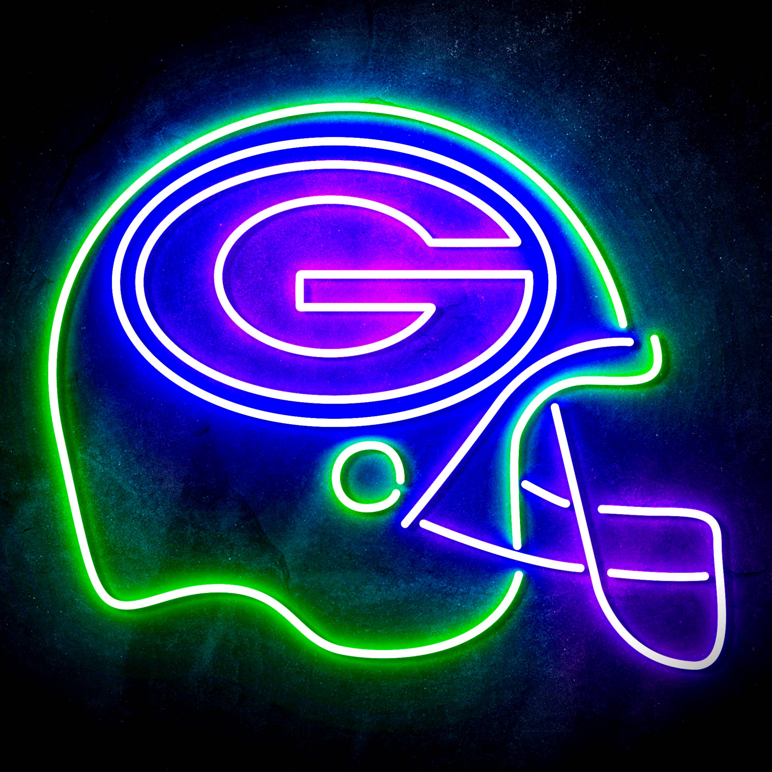 NFL Helmet Green Bay Packers Flex Neon-like LED Sign