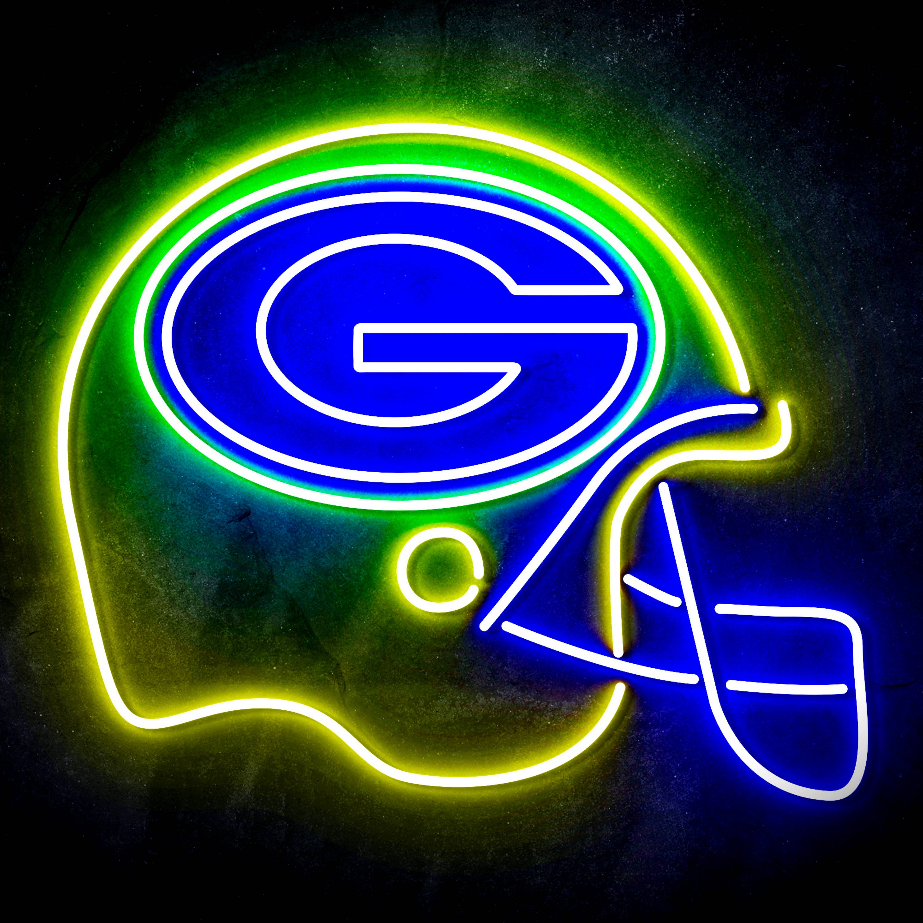 NFL Helmet Green Bay Packers Flex Neon-like LED Sign