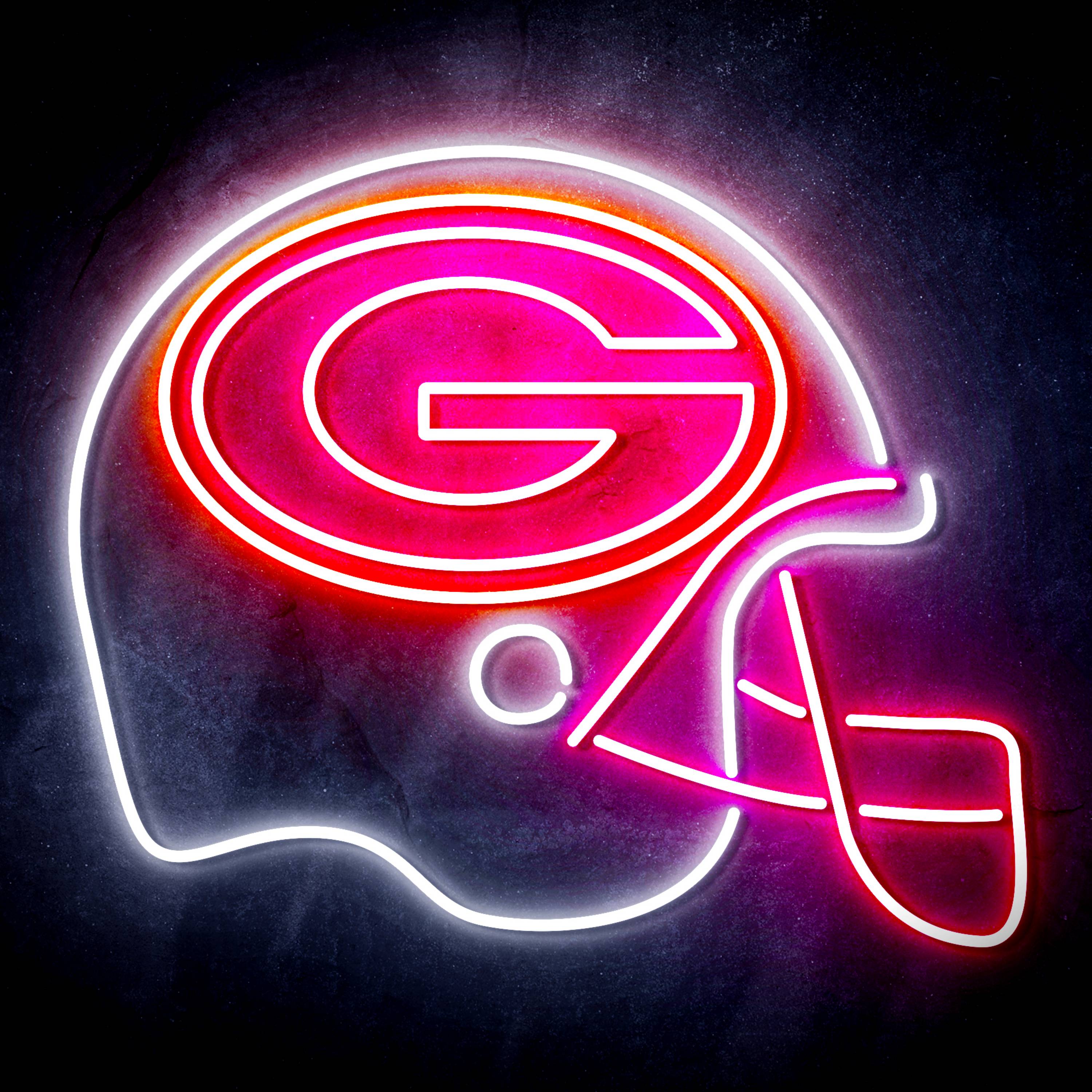 NFL Helmet Green Bay Packers Flex Neon-like LED Sign