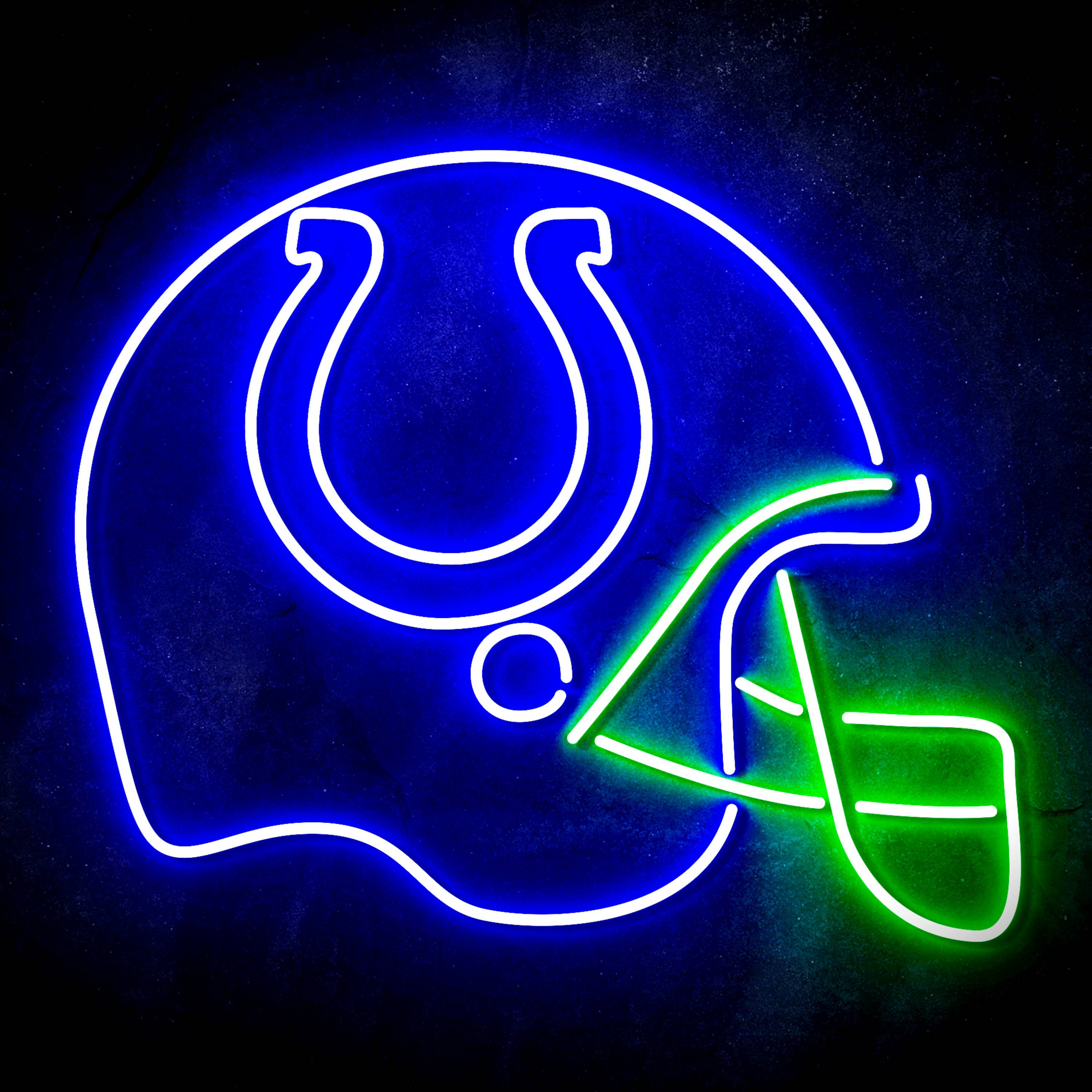 NFL Helmet Indianapolis Colts Flex Neon-like LED Sign