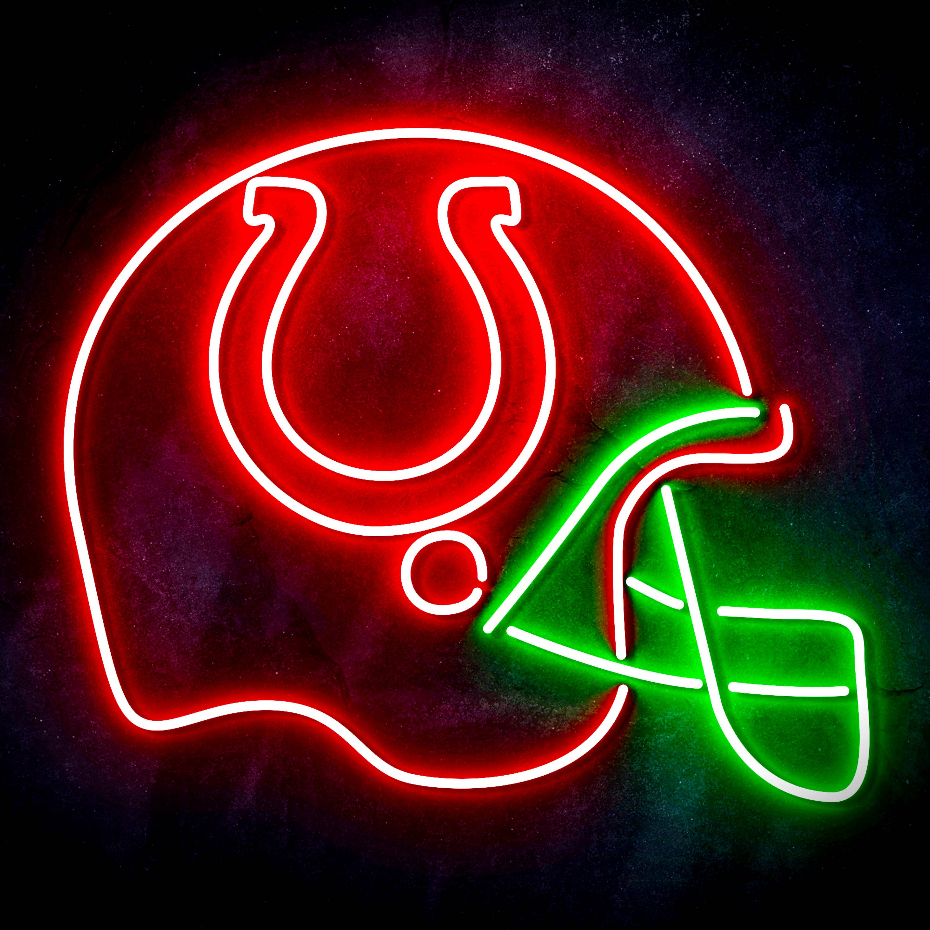 NFL Helmet Indianapolis Colts Flex Neon-like LED Sign