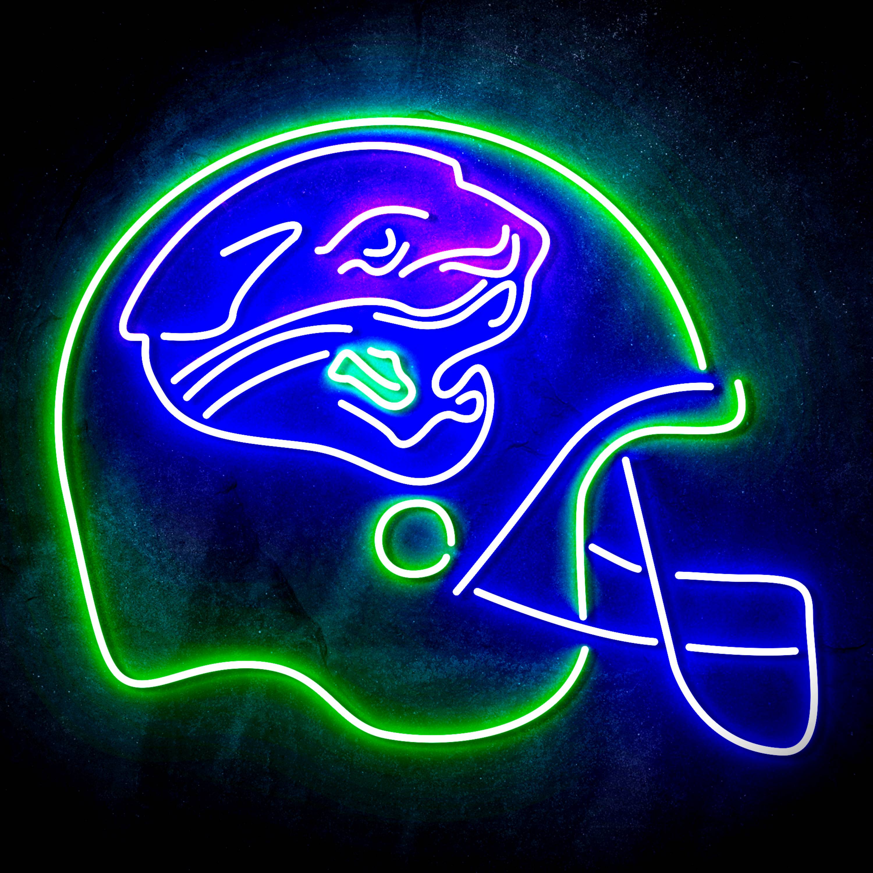 NFL Helmet Jacksonville Jaguars Flex Neon-like LED Sign