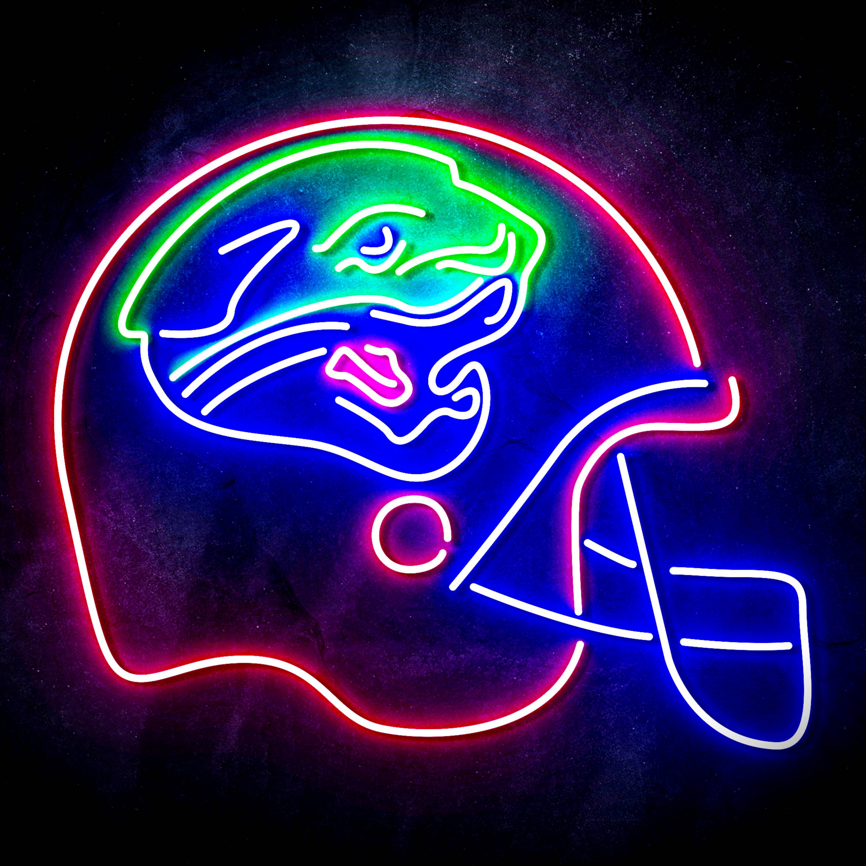 NFL Helmet Jacksonville Jaguars Flex Neon-like LED Sign