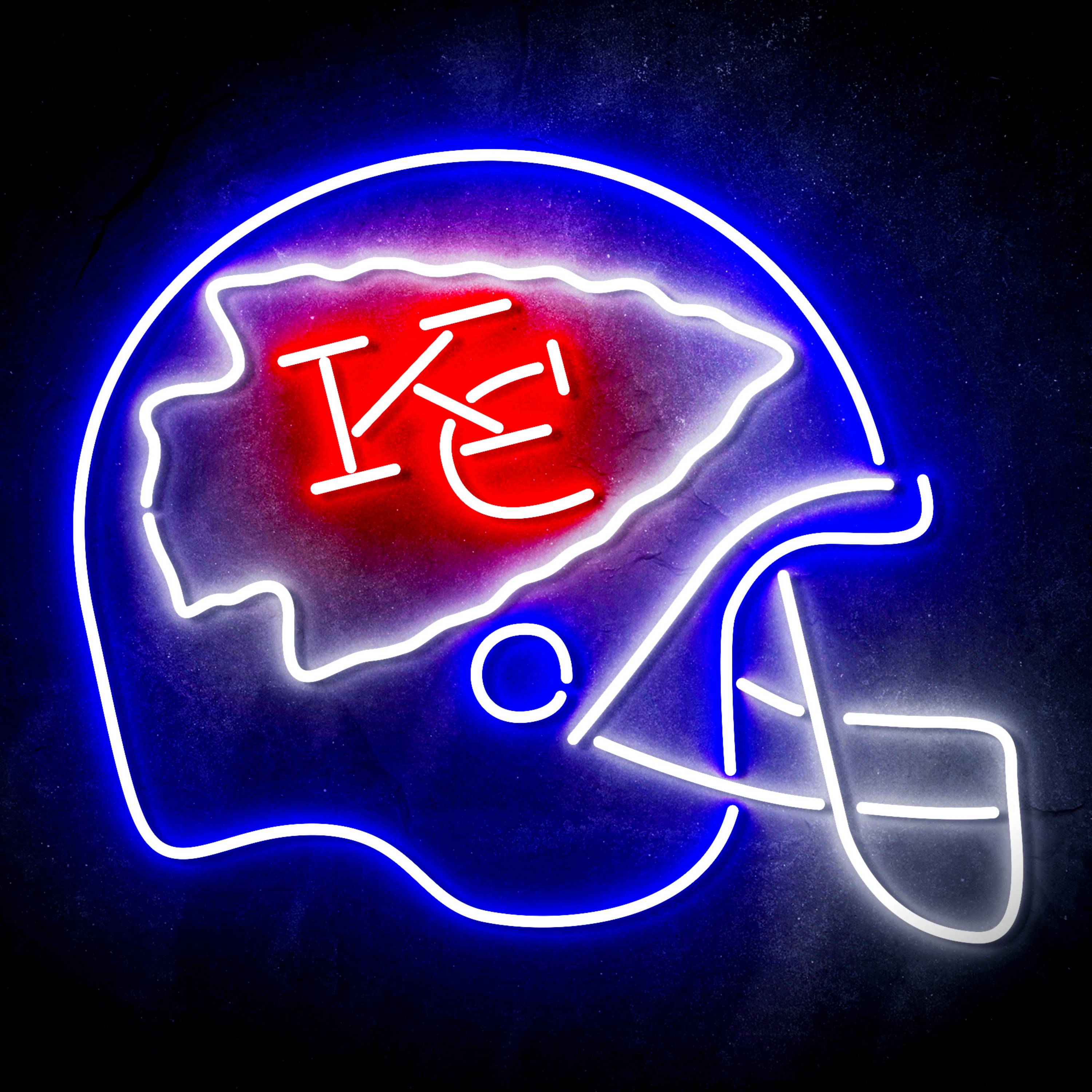 NFL Helmet Kansas City Chiefs Flex Neon-like LED Sign