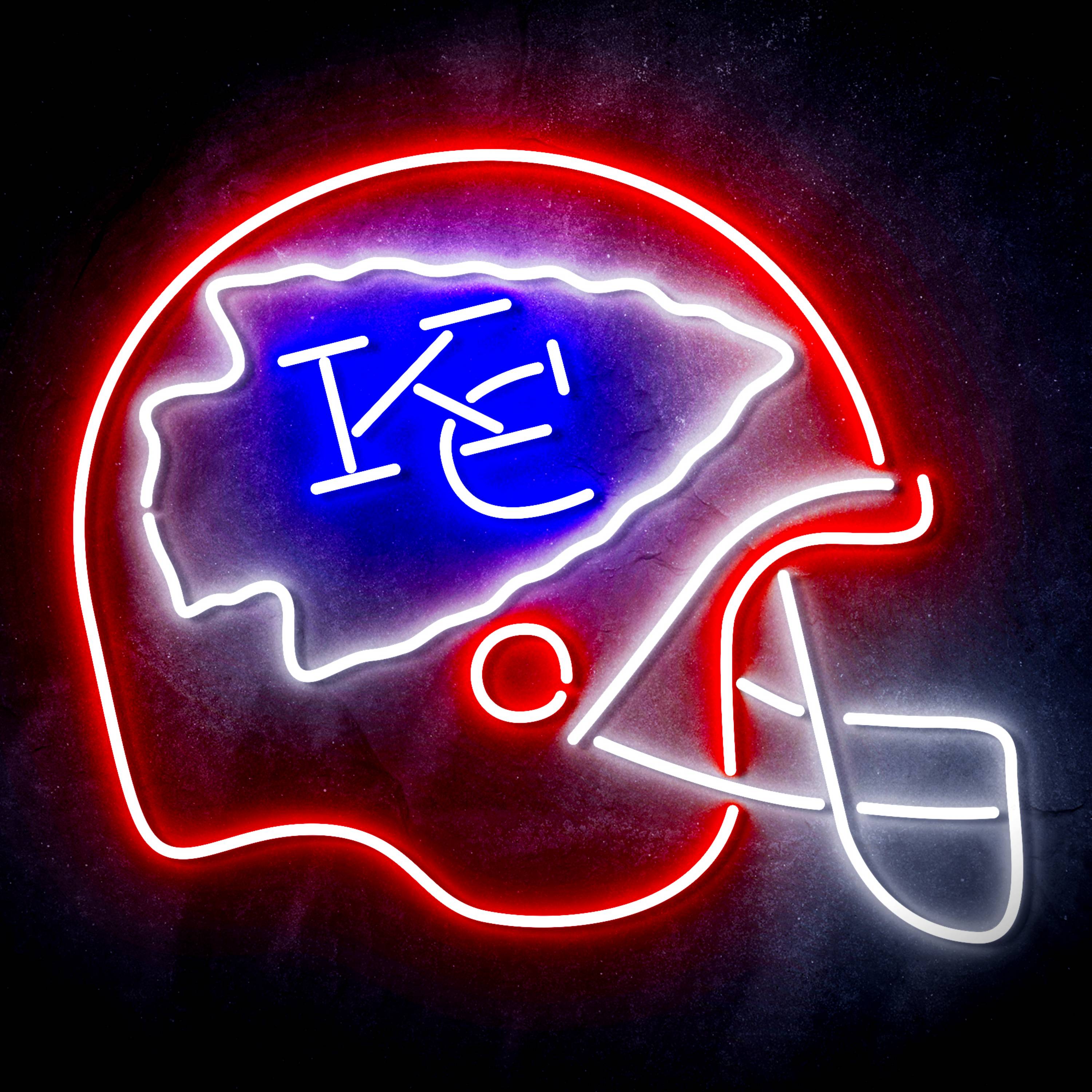 NFL Helmet Kansas City Chiefs Flex Neon-like LED Sign