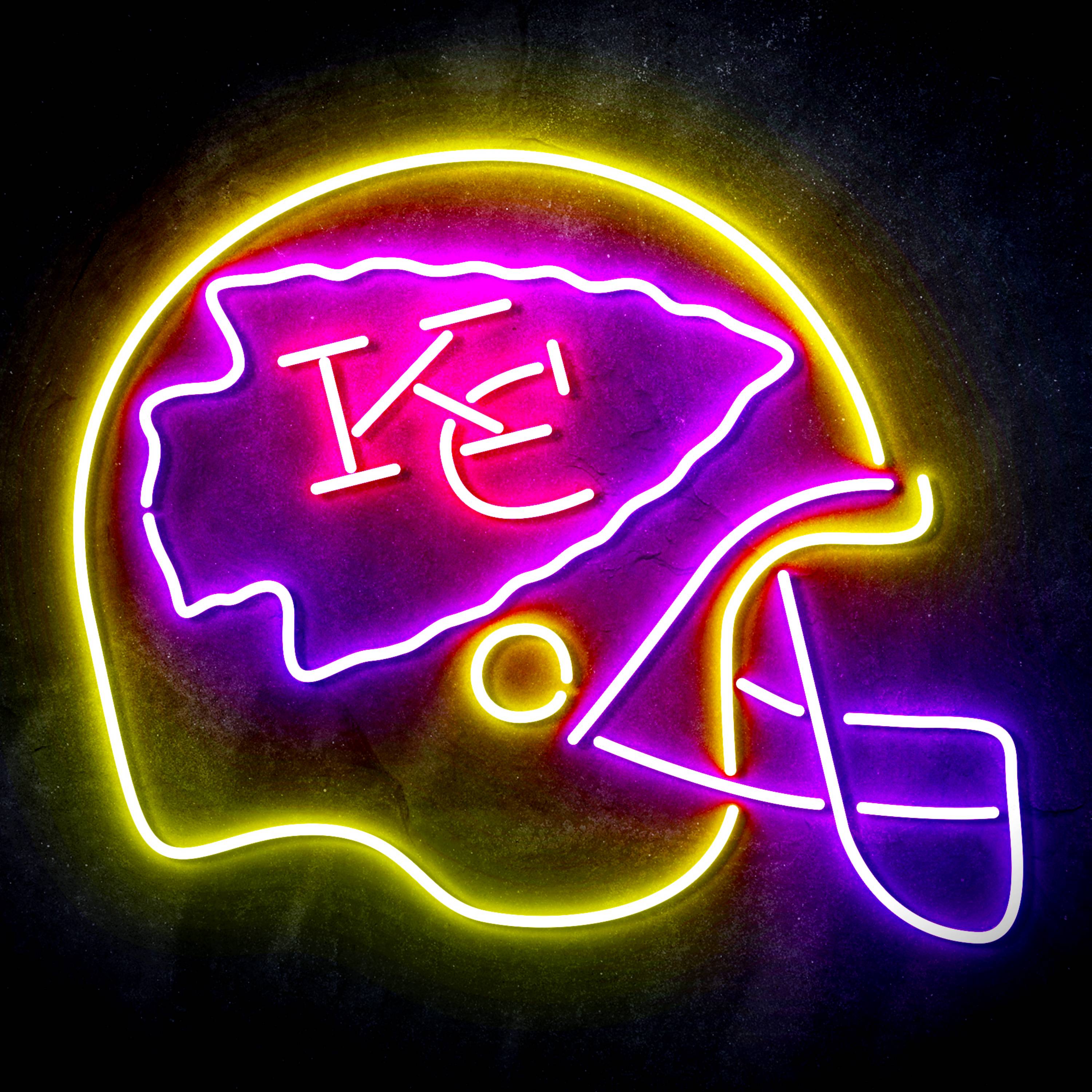 NFL Helmet Kansas City Chiefs Flex Neon-like LED Sign