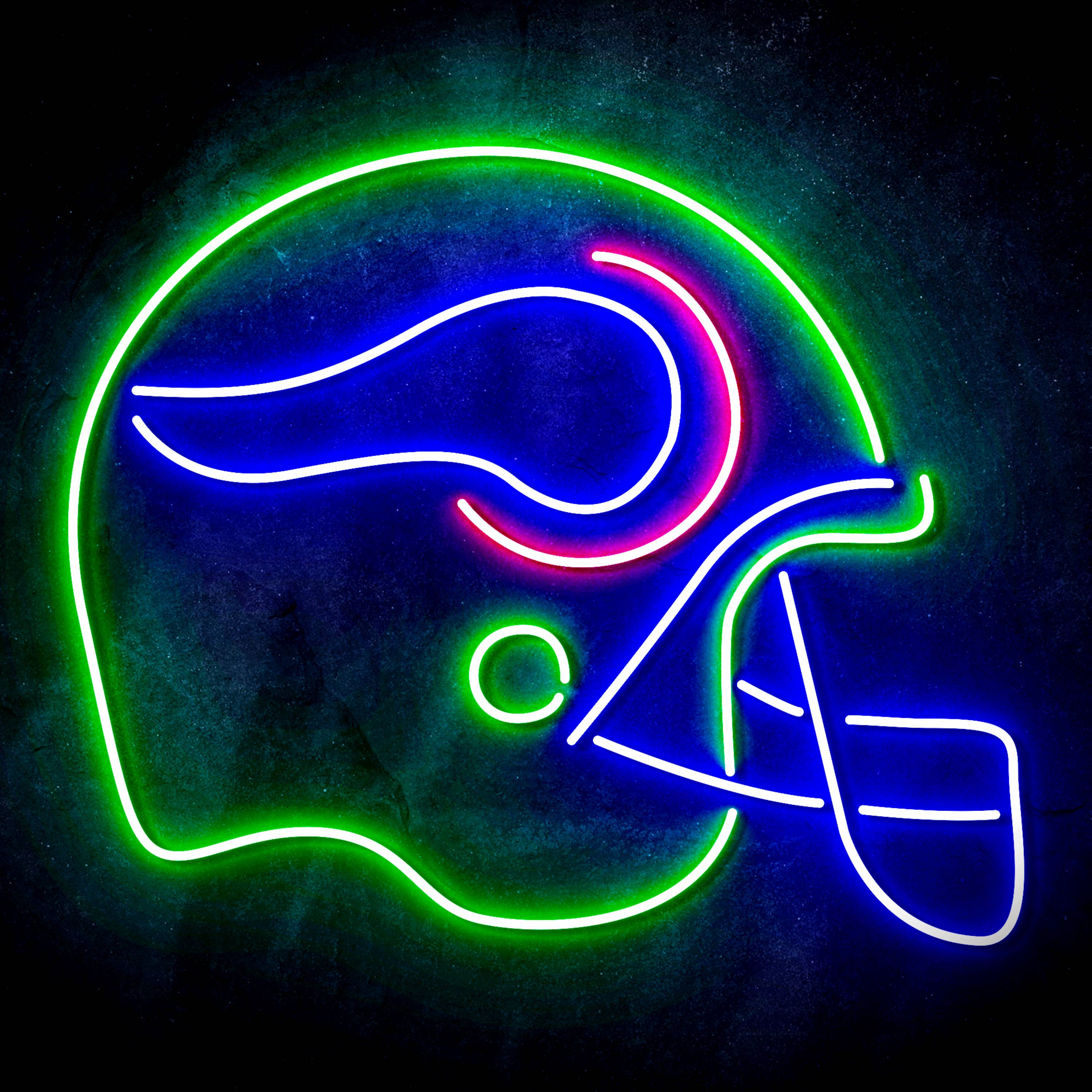 NFL Helmet Minnesota Vikings Flex Neon-like LED Sign