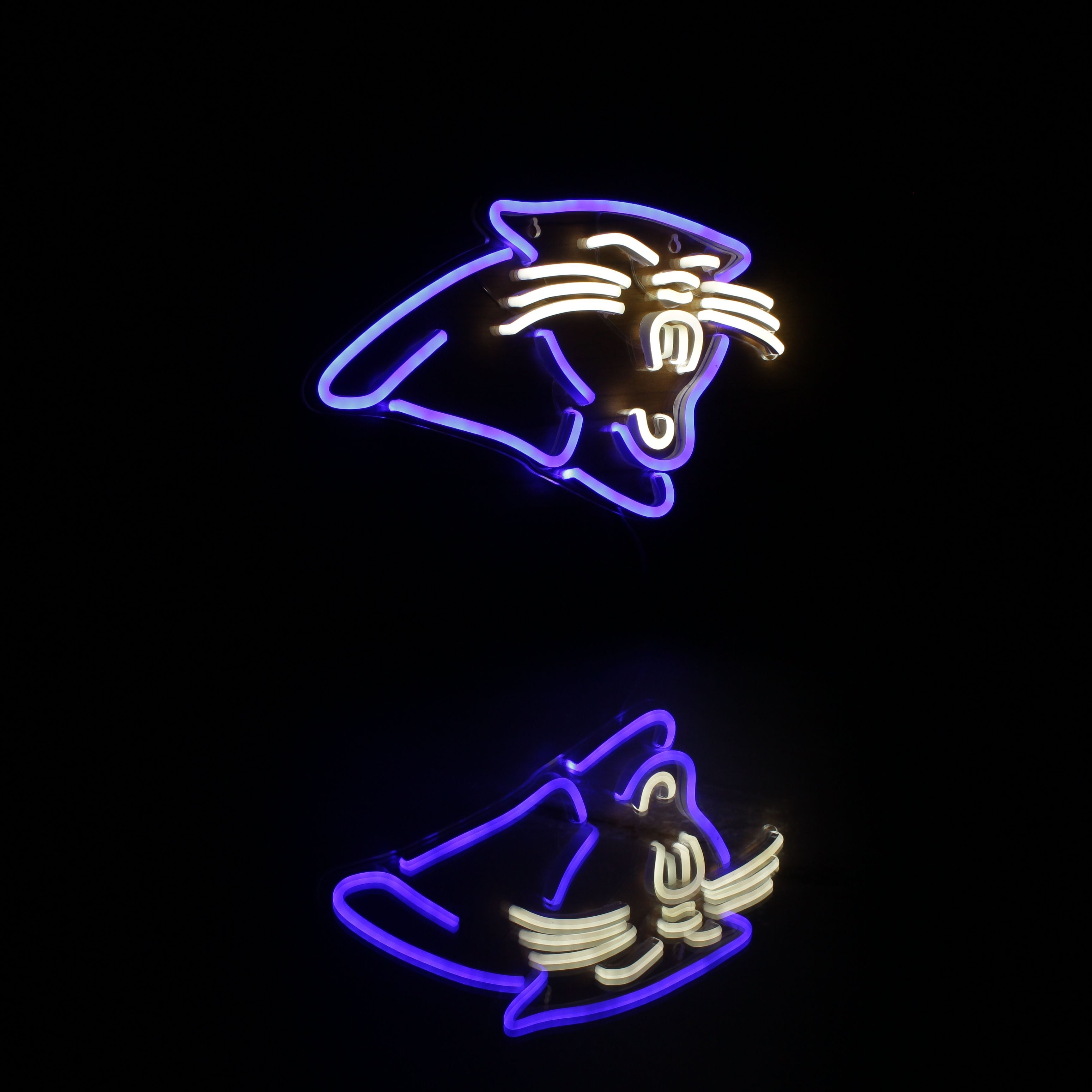 Carolina Panthers Neon-Like Flex LED Sign Dual Color - ProLedSign