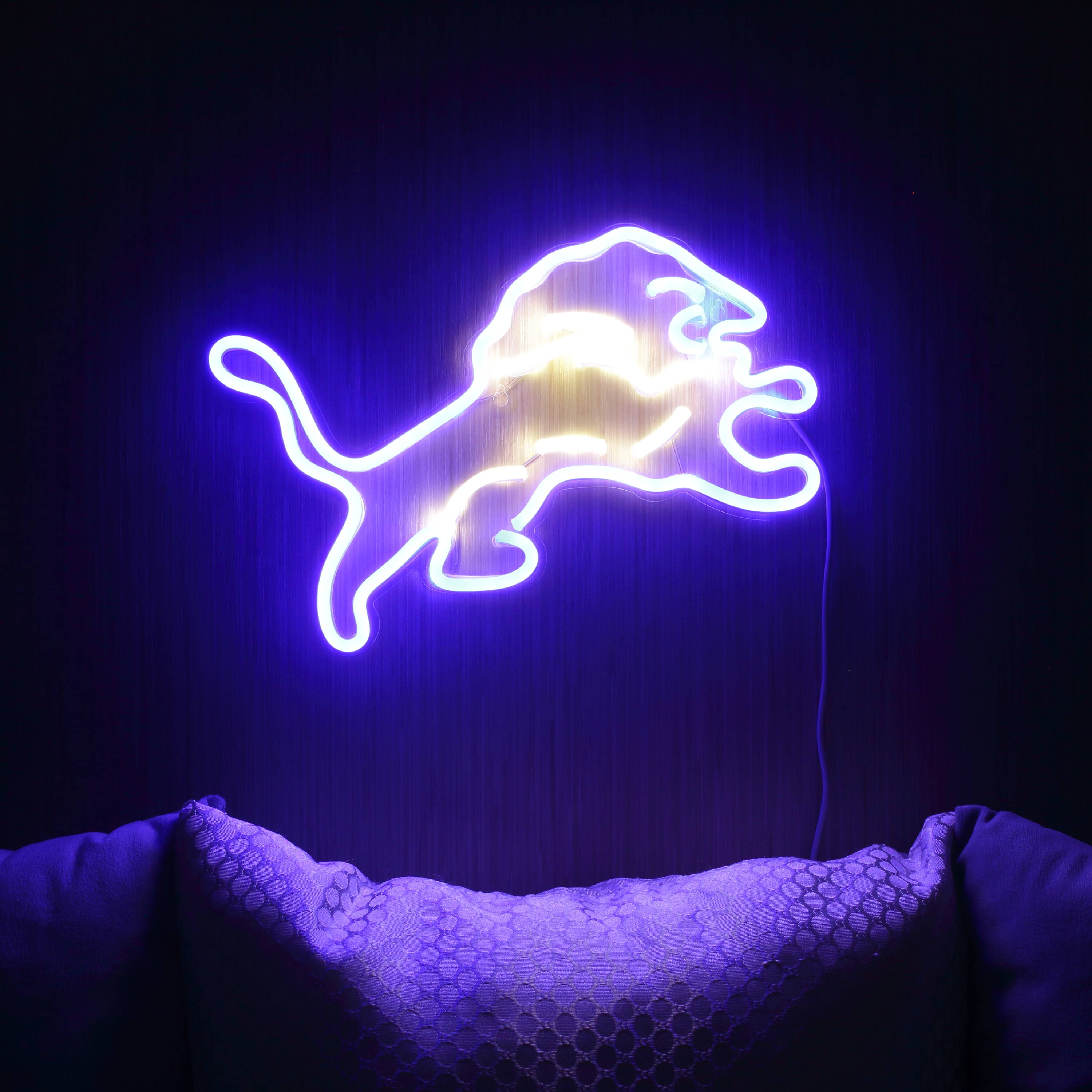 NFL Detroit Lions Large Flex Neon LED Light Sign