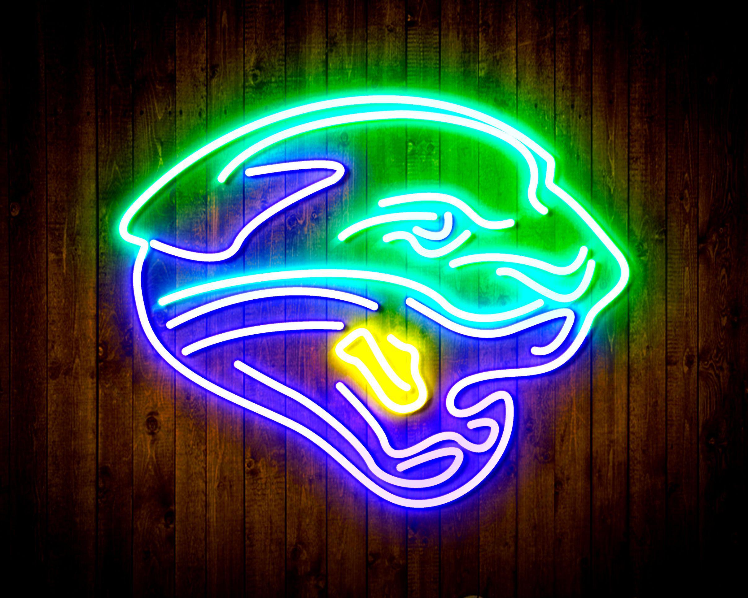 Jacksonville Jaguars Neon-Like Flex LED Sign Multi Color - ProLedSign