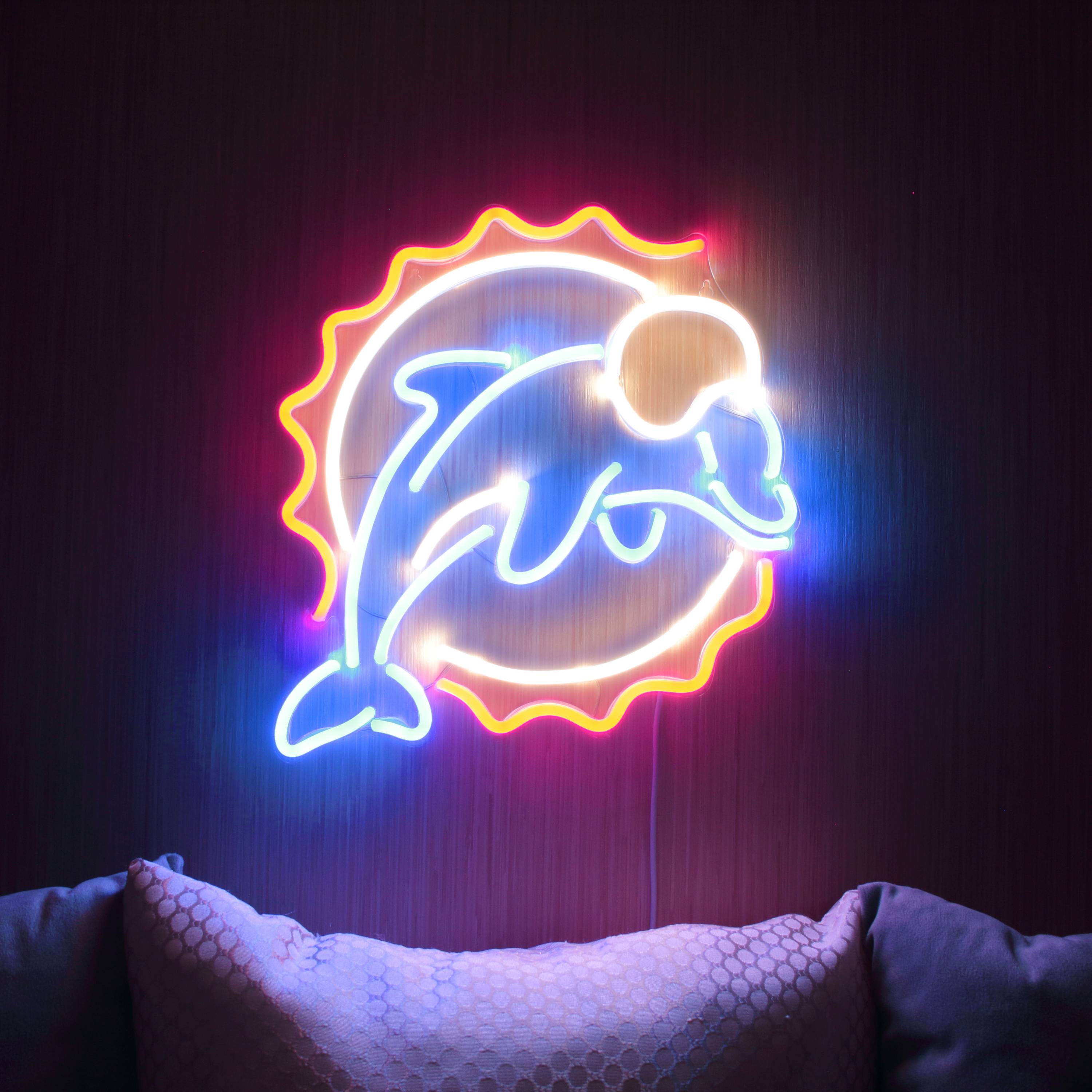 NFL Miami Dolphins Large Flex Led Light Sign