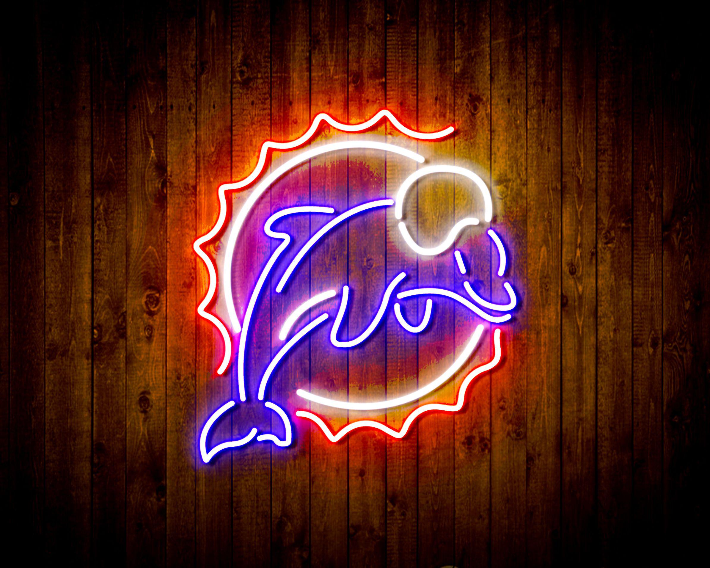 Miami Dolphins Neon-Like Flex LED Sign Multi Color