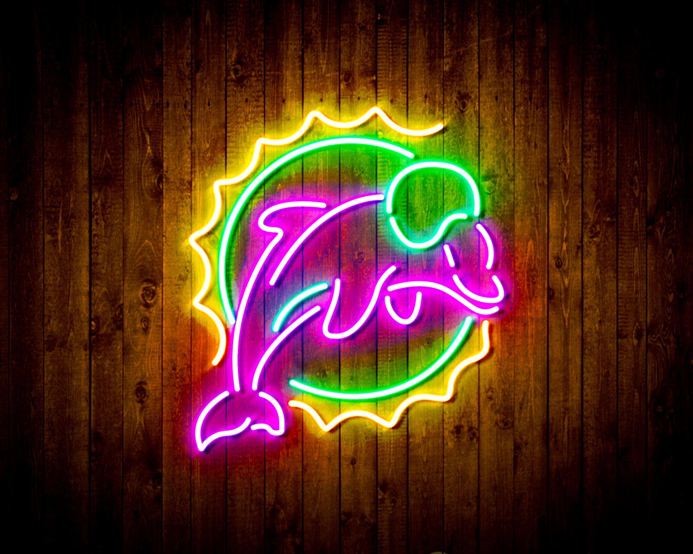 Miami Dolphins Sports Bar Neon Flex Led Light Sign