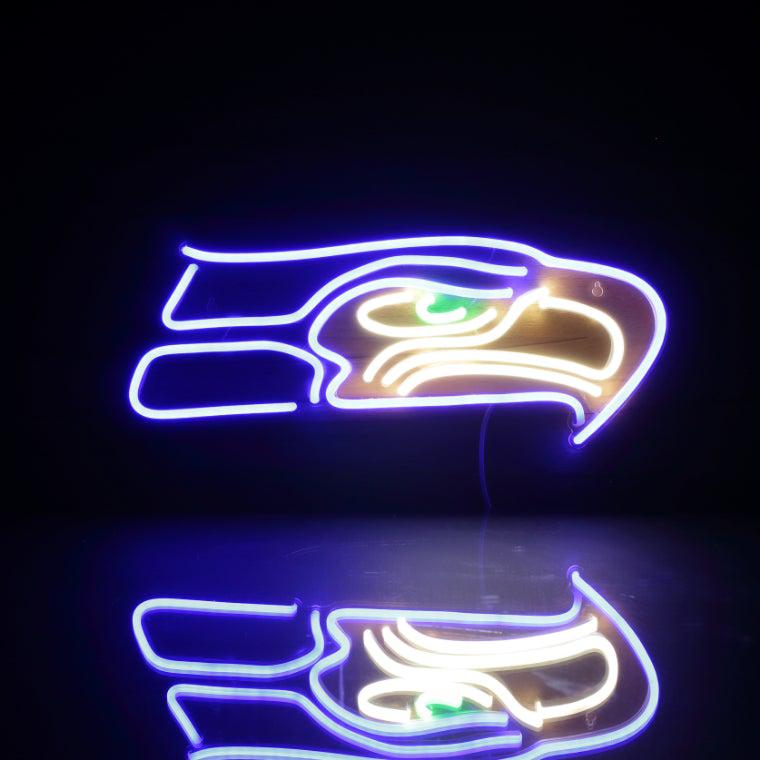 Seattle Seahawks Neon-Like Flex LED Light Sign Multi Color - led lab cave