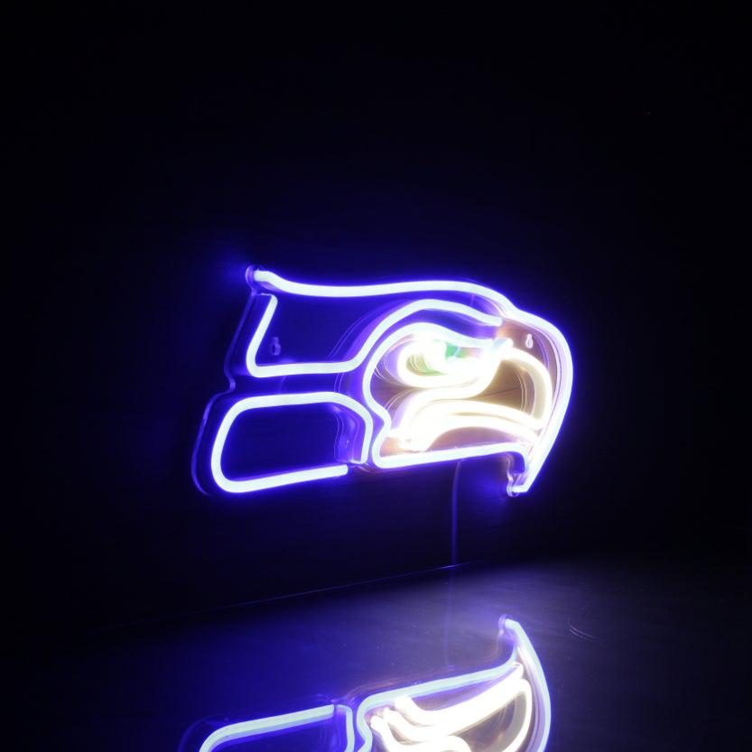 Seattle Seahawks Neon-Like Flex LED Light Sign Multi Color - led lab cave