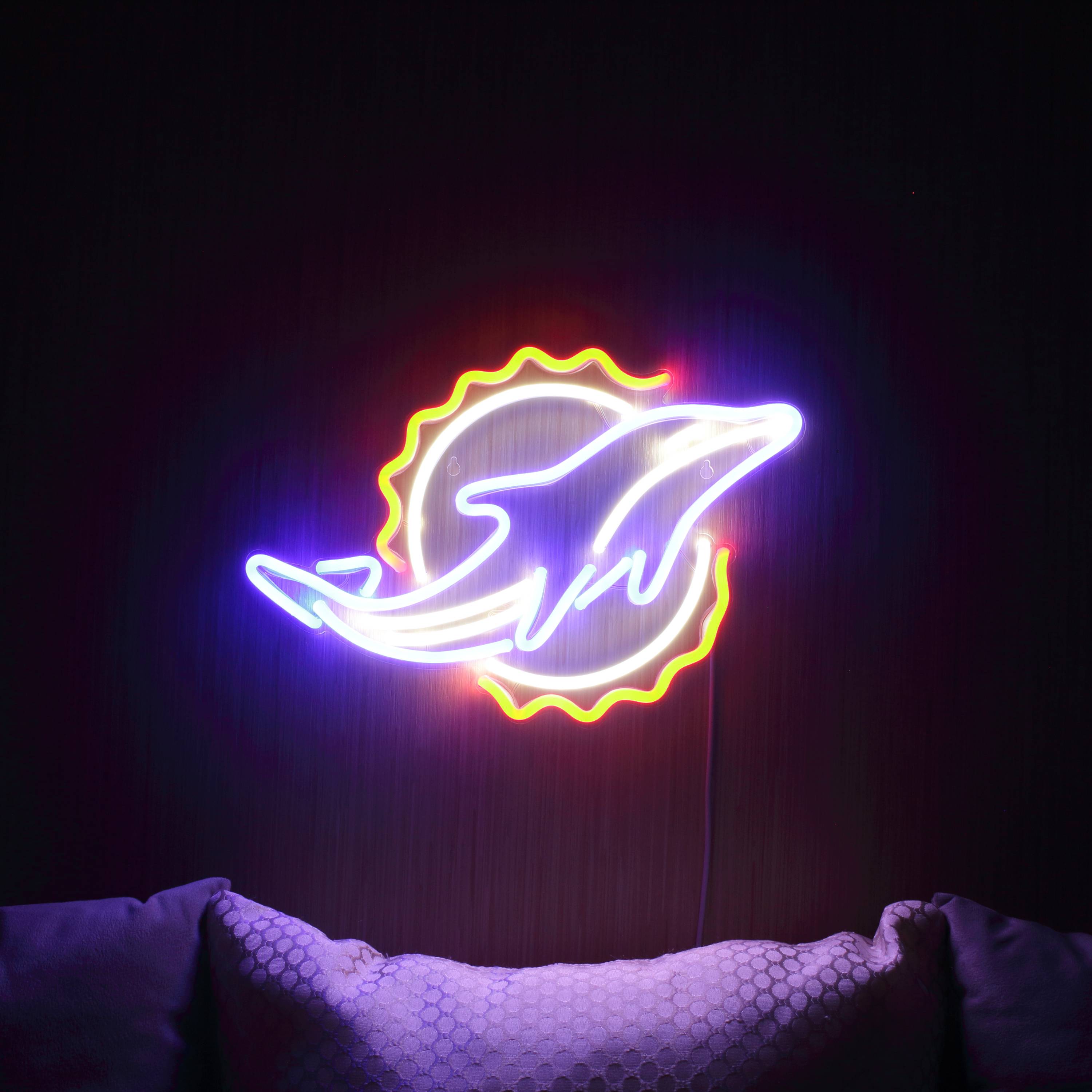 NFL Miami Dolphins Large Flex Led Light Sign