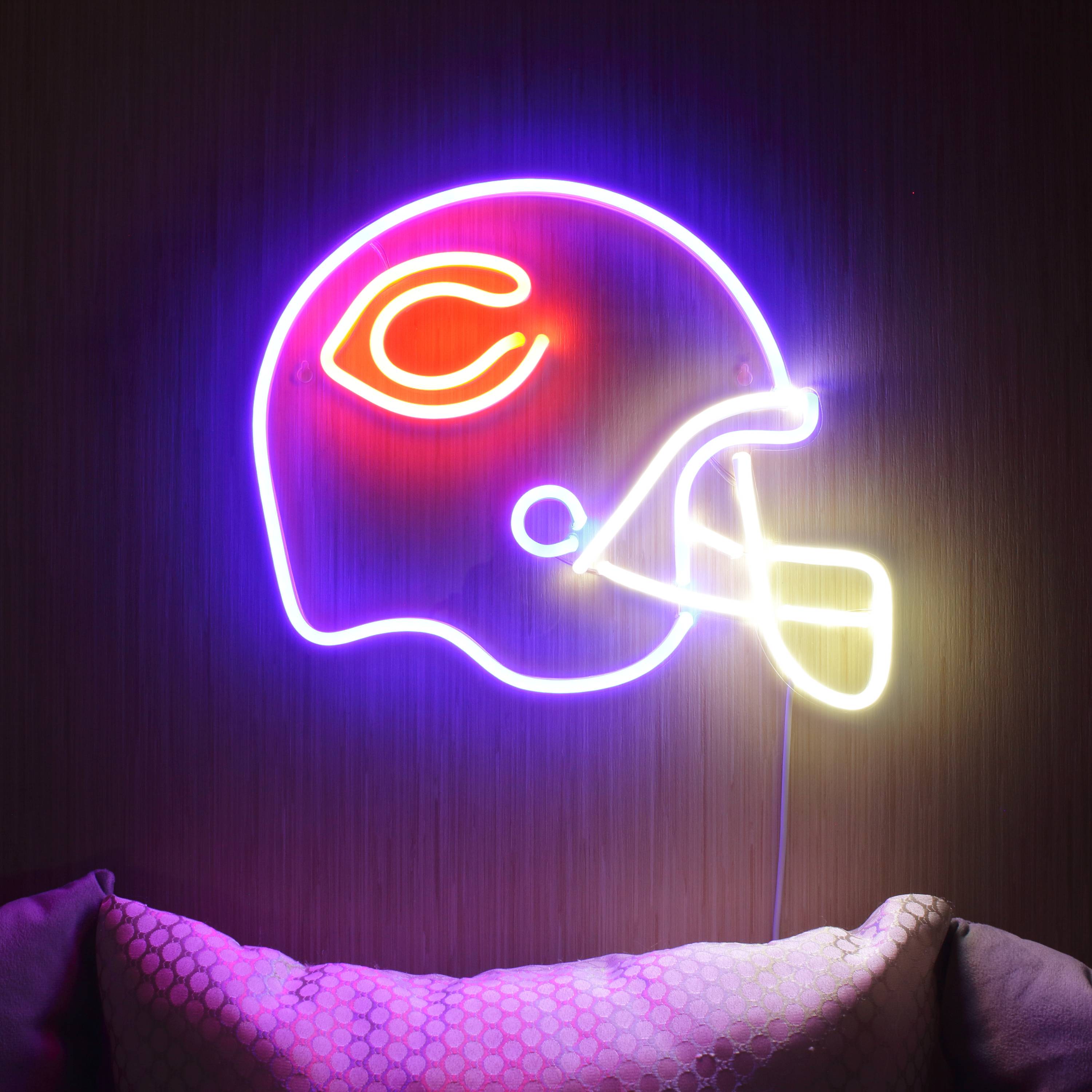 NFL Helmet Chicago Bears Large Flex LED Light Sign