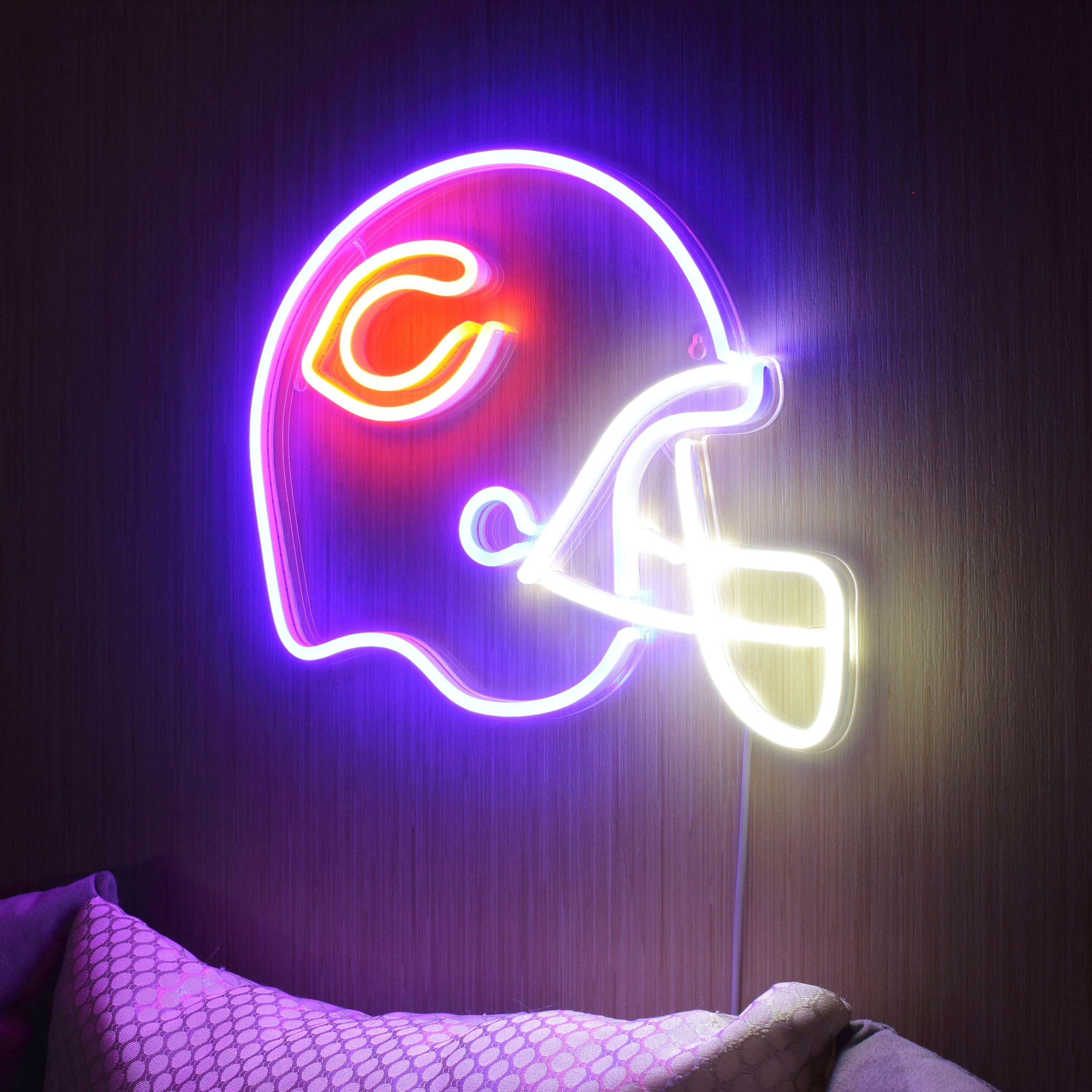 NFL Helmet Chicago Bears Large Flex LED Light Sign