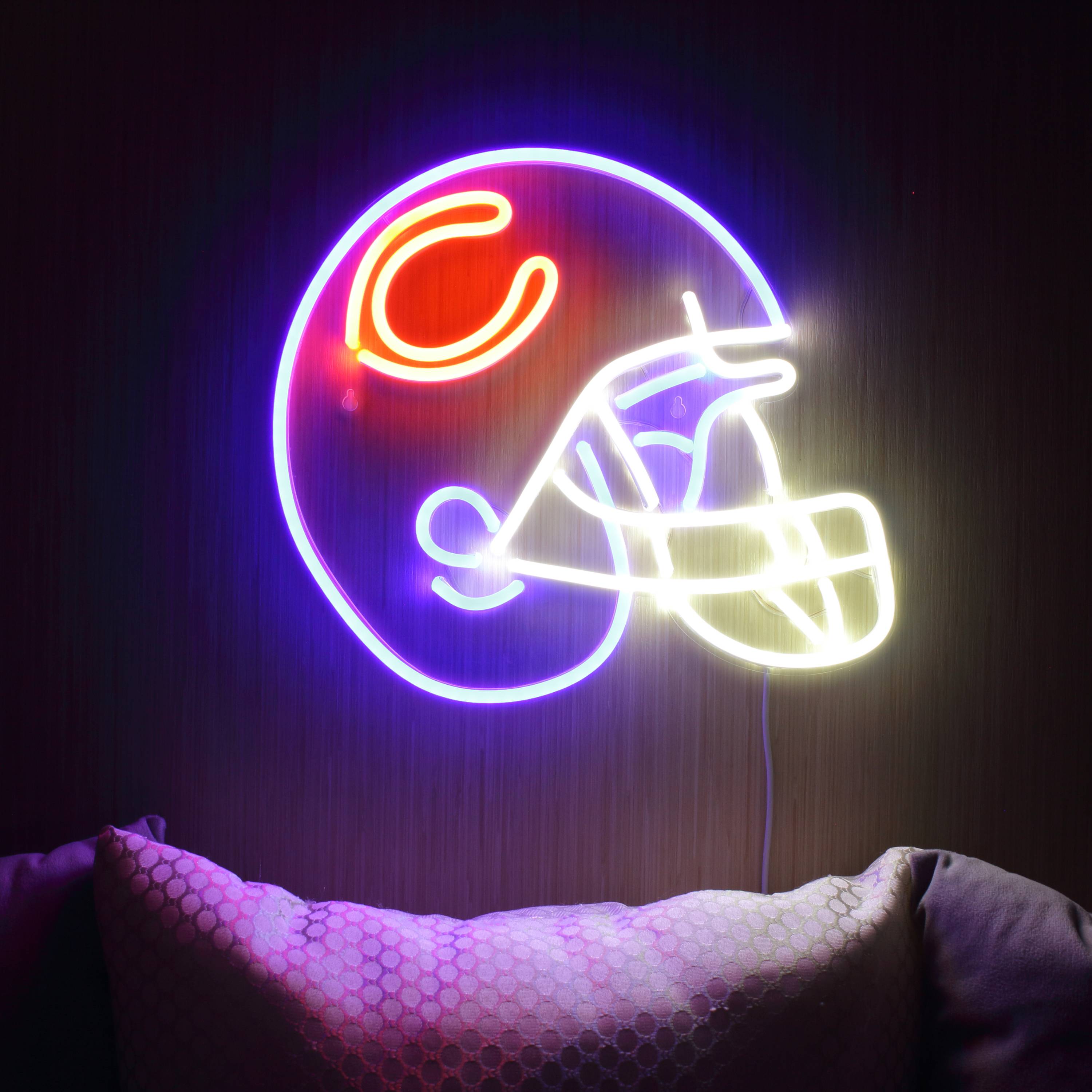 NFL Chicago Bears Helmet Large Flex LED Light Sign