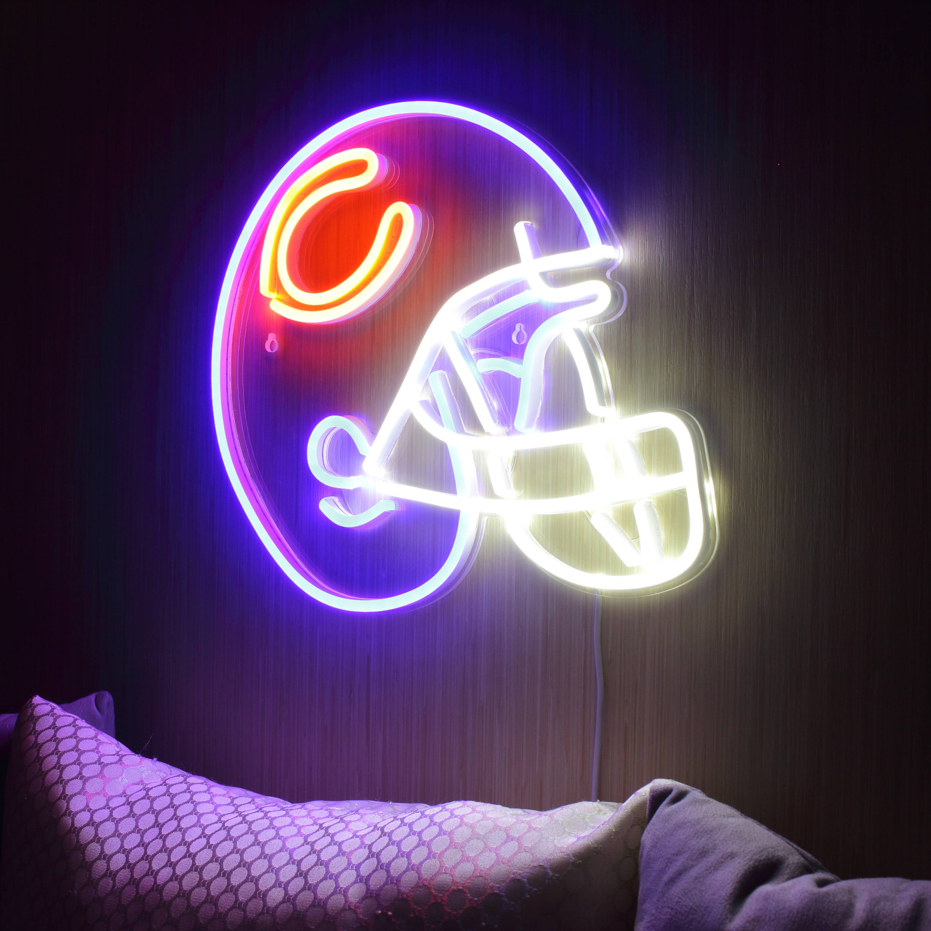 NFL Chicago Bears Helmet Large Flex LED Light Sign