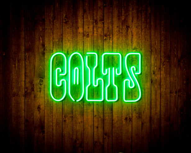 NFL Indianapolis Colts Handmade Neon Flex Led Light Sign