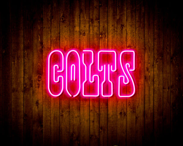 NFL Indianapolis Colts Handmade Neon Flex Led Light Sign