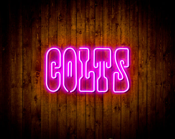 NFL Indianapolis Colts Handmade Neon Flex Led Light Sign