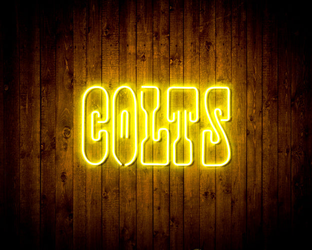 NFL Indianapolis Colts Handmade Neon Flex Led Light Sign