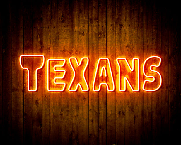 Houston Texans Handmade Neon Flex Led Light Sign