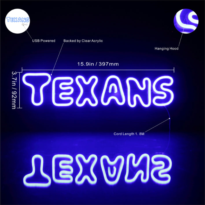 Houston Texans Handmade Neon Flex LED Sign - ProLedSign