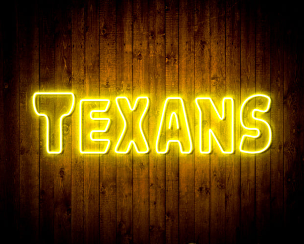 Houston Texans Handmade Neon Flex Led Light Sign