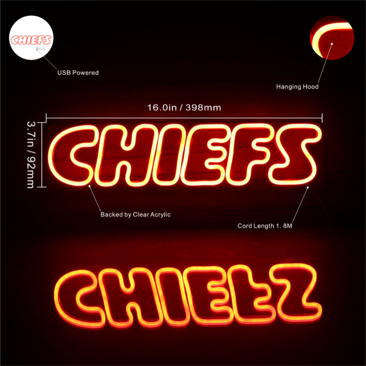 NFL CHIEFS Handmade Neon Flex LED Sign - ProLedSign