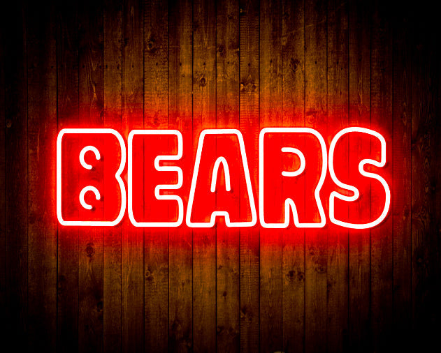 NFL Chicago BEARS Handmade Neon Flex LED Light Sign