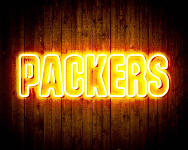 NFL Green Bay PACKERS Handmade Neon Flex Led Light Sign