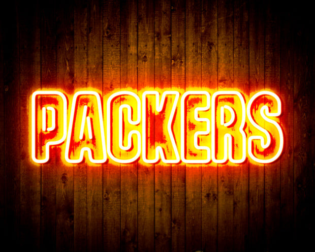 NFL Green Bay PACKERS Handmade Neon Flex Led Light Sign