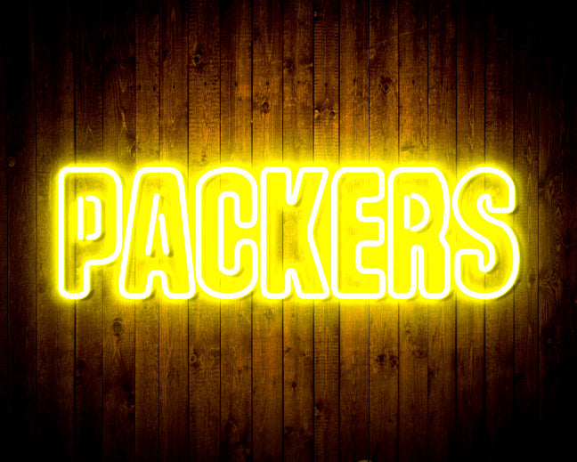 NFL Green Bay PACKERS Handmade Neon Flex Led Light Sign