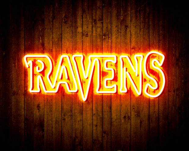 Baltimore Ravens Handmade Neon Flex Led Light Sign