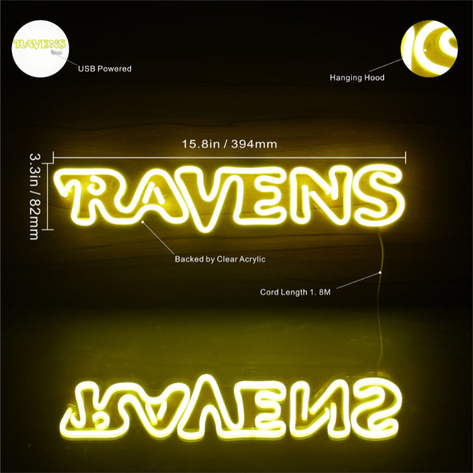 NFL RAVENS Handmade Neon Flex LED Sign - ProLedSign