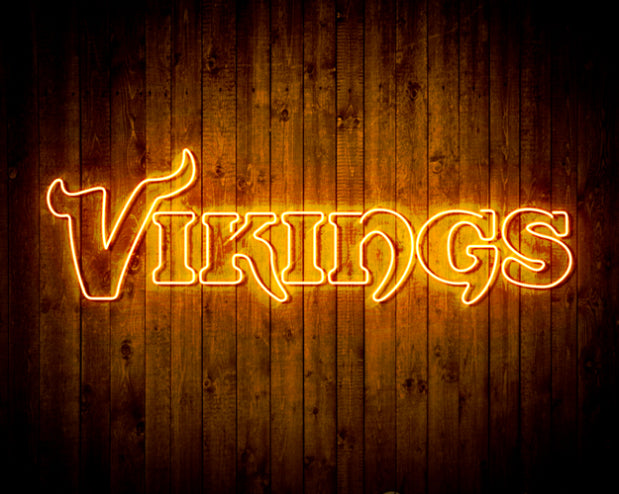 NFL Minnesota Vikings Handmade Neon Flex LED Light Sign