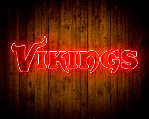 NFL VIKINGS Handmade Neon Flex LED Light Sign - led lab cave