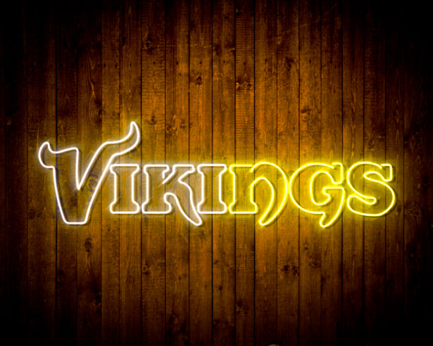 NFL VIKINGS Handmade Neon Flex LED Light Sign - led lab cave