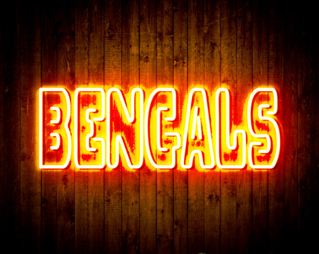 NFL Cincinnati BENGALS Handmade Neon Flex LED Sign - ProLedSign