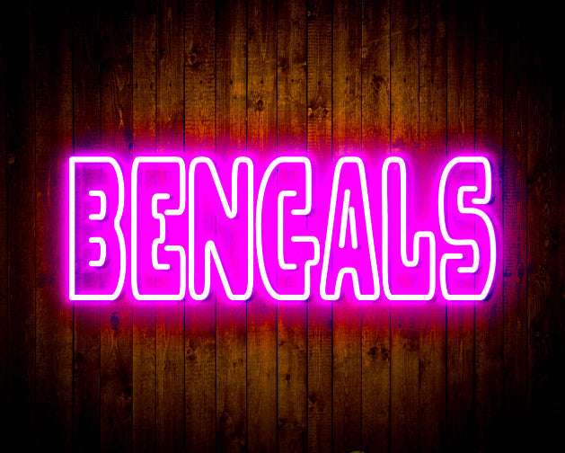 NFL Cincinnati BENGALS Handmade Neon Flex Led Light Sign